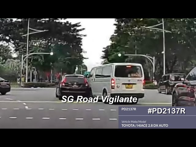 marina blvd toyota hiace fail to form upturning left on a go straight lan