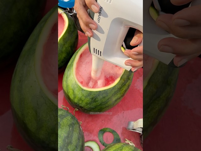 Friendly Uncle Sells Pure Watermelon Juice