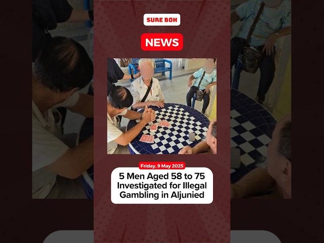 5 Men Aged 58 to 75 Investigated for Illegal Gambling in Aljunied