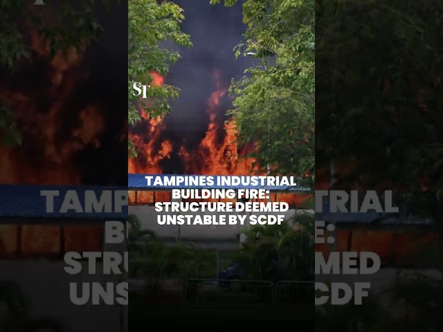 Tampines industrial building fire: Structure deemed unstable by SCDF