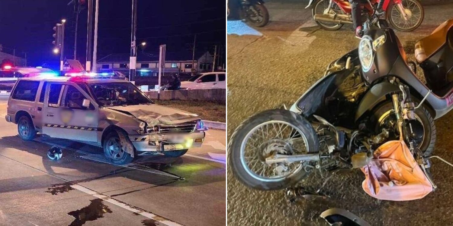 Ambulance in Thailand blares siren & runs red light without patient onboard, hits & kills motorcyclist