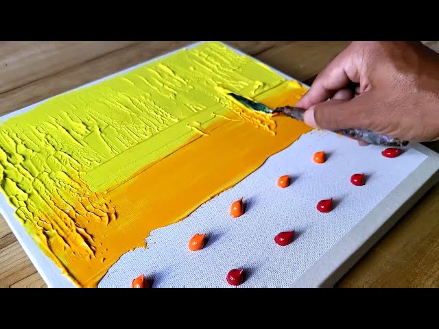 Acrylic Painting Technique / Easy Using Palette Knife / Textured Abstract Painting