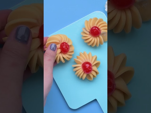 Folding dough into floral perfection  🌼🥐