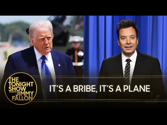 Trump Accepts $400 Million Plane Bribe, Newark Airport Loses Contact in Second Outage | Tonight Show