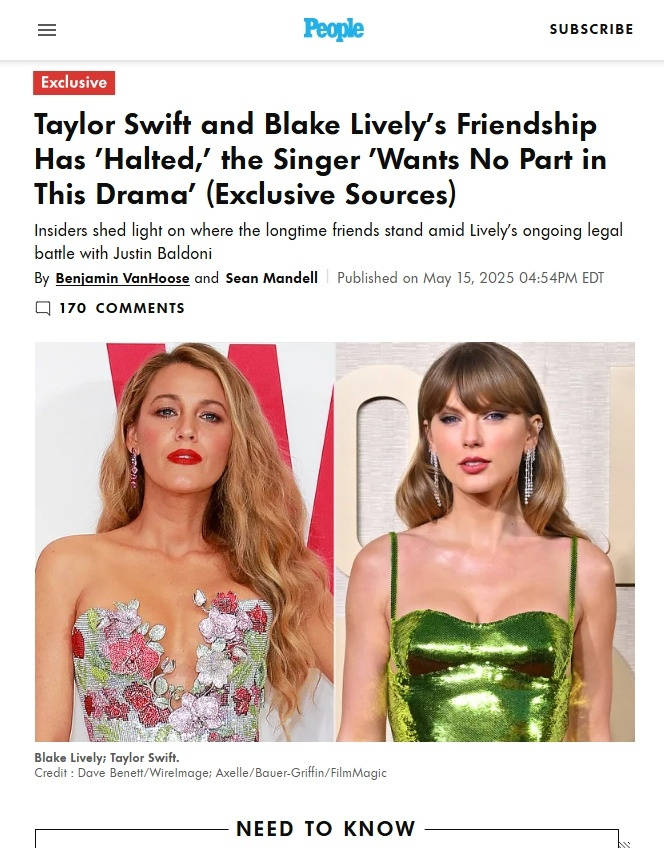 外媒曝霉霉与S女王绝交！曾不满自己被牵扯进纷争并被利用