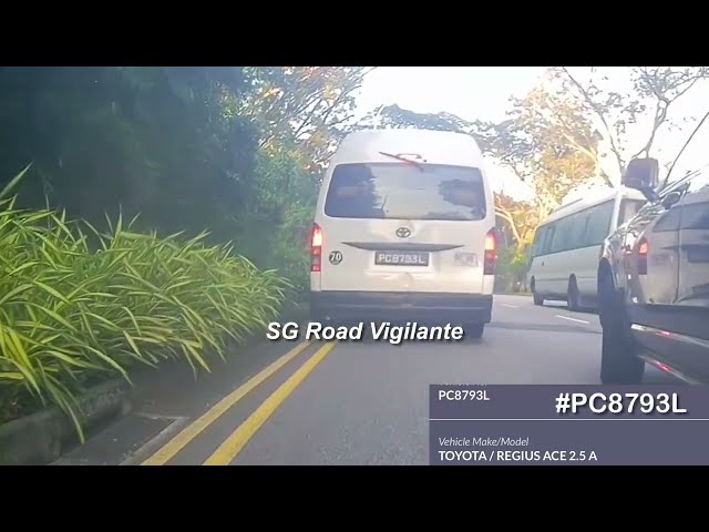 queensway toyota hiace van illegally stopped causing traffic congestion