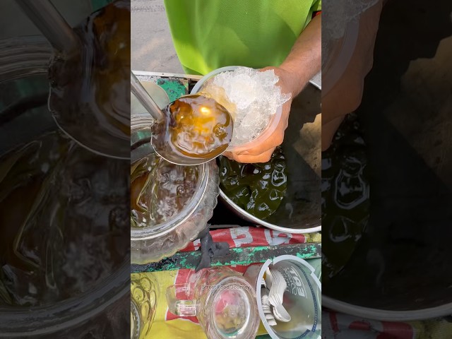 Sweet Grass Jelly Drink in Jakarta Indonesia