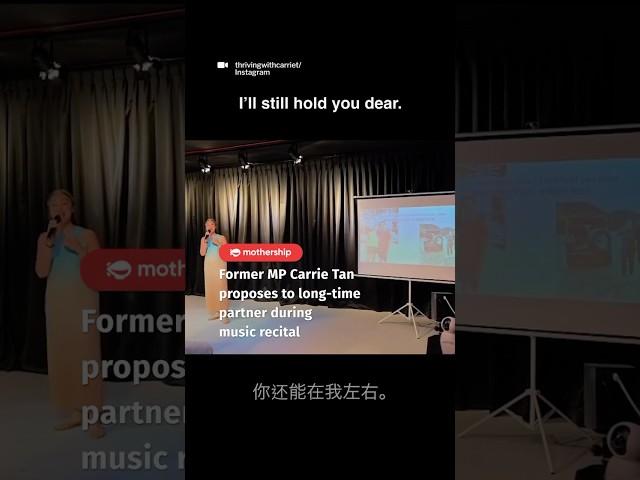 Former MP Carrie Tan proposes to long-time partner during music recital