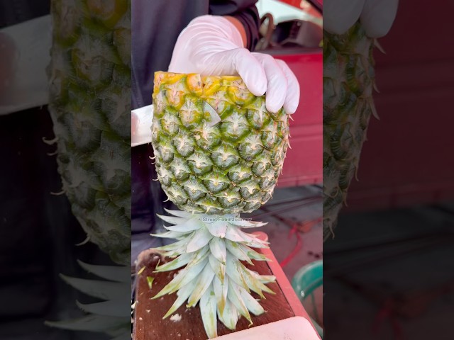 Friendly Lady Sells Pineapple With Her Mom
