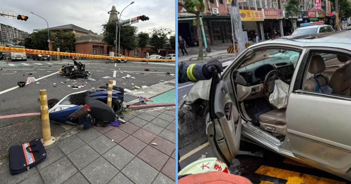78-Year-Old Driver Runs Red Light Near Taipei School, Killing 3 and Injuring 12