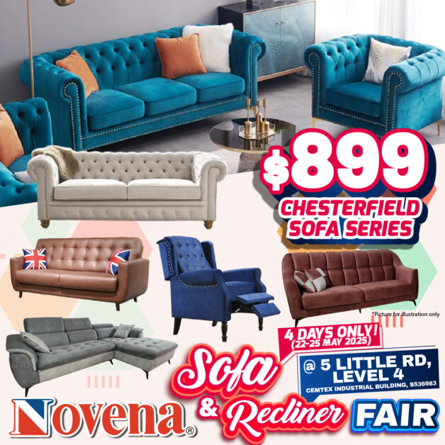 Novena Sofa and Recliner Fair in Tai Seng Returns with Expanded Furniture Deals from S$399 This May 2025