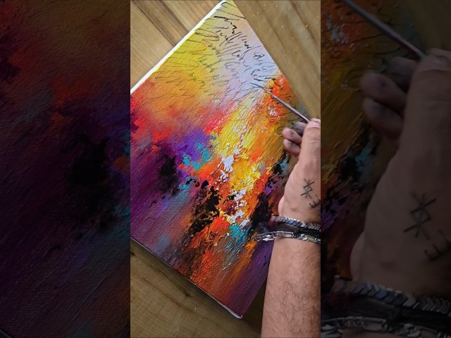 From Blank to Breathtaking in Seconds / Abstract Art #acrylicpainting #acrylicabstract #art #shorts