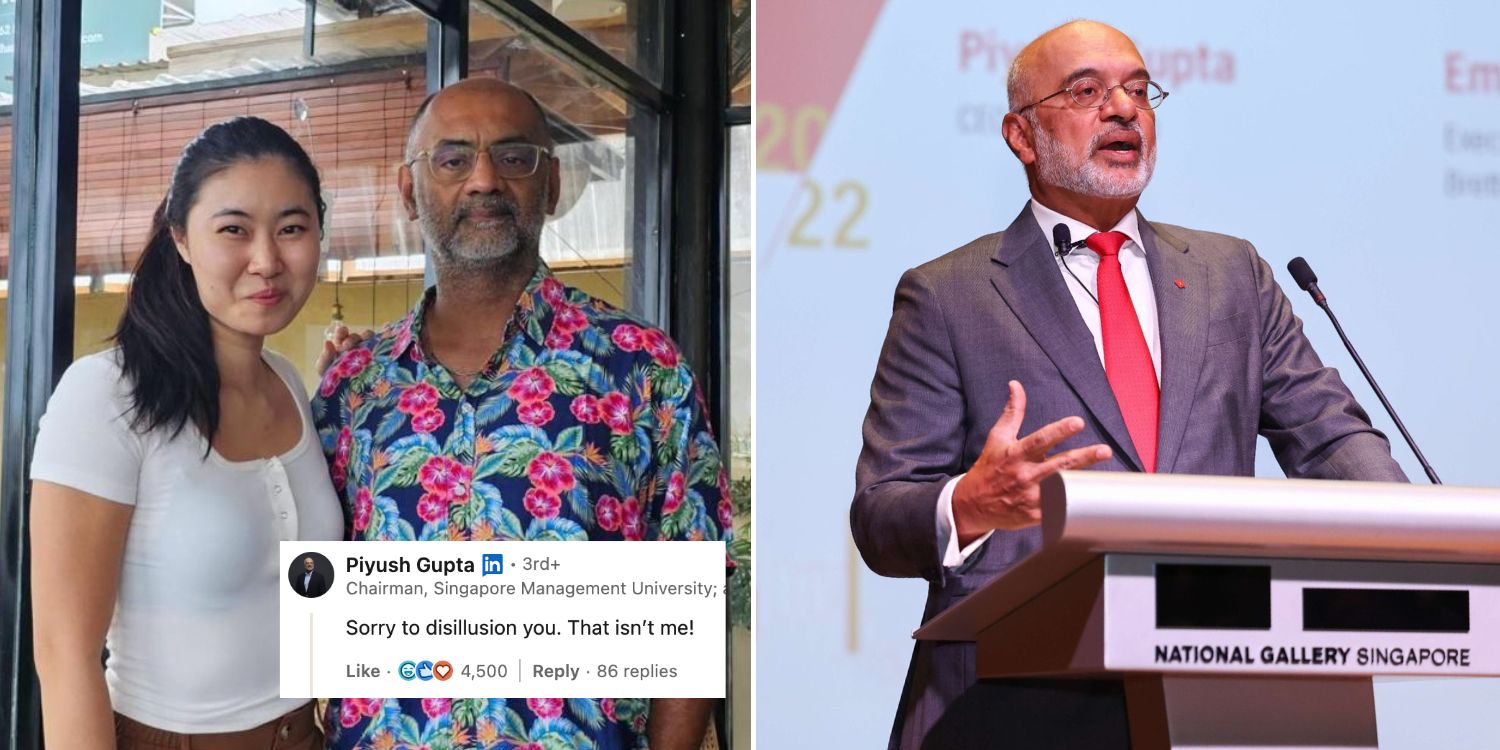 Woman posts on linkedin about meeting piyush gupta in bali, ex-dbs CEO replies saying it wasn’t him