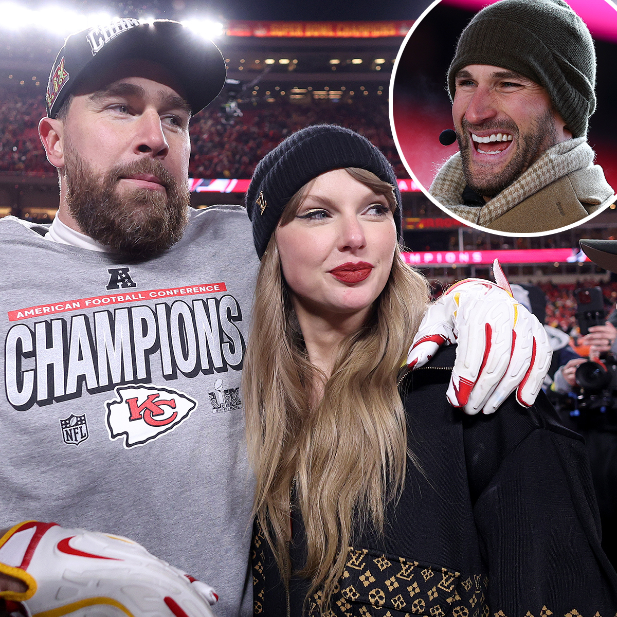 NFL's Kirk Cousins Says "God Bless" Taylor Swift for Being OK With Travis Kelce's Back Hair