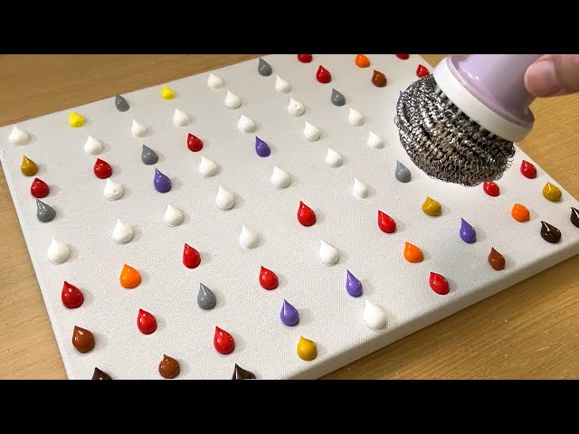 Iron scrubber painting / How to paint a forest / Easy creative art
