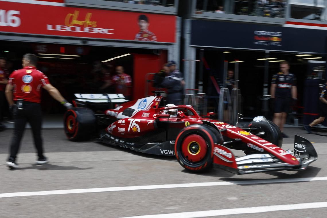 Leclerc fastest for Ferrari in Monaco practice