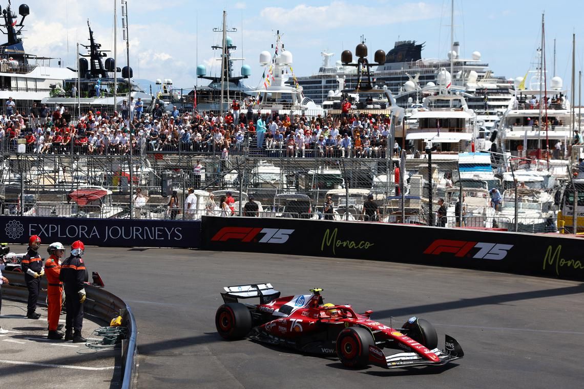 Leclerc completes sweep of Monaco practice, Hamilton crashes