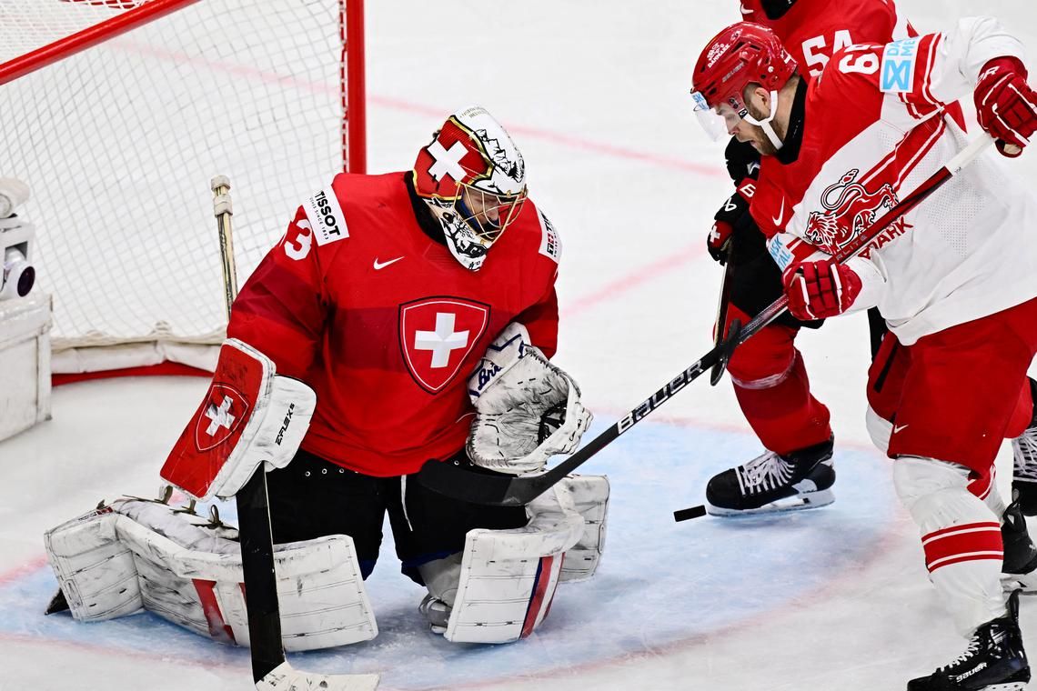 Ice hockey-Swiss end Denmark fairytale 7-0 to reach world championship final