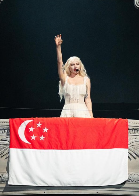 Lady Gaga Spotted At Changi Airport Clearing Security Check Before Flying To Dubai On Emirates