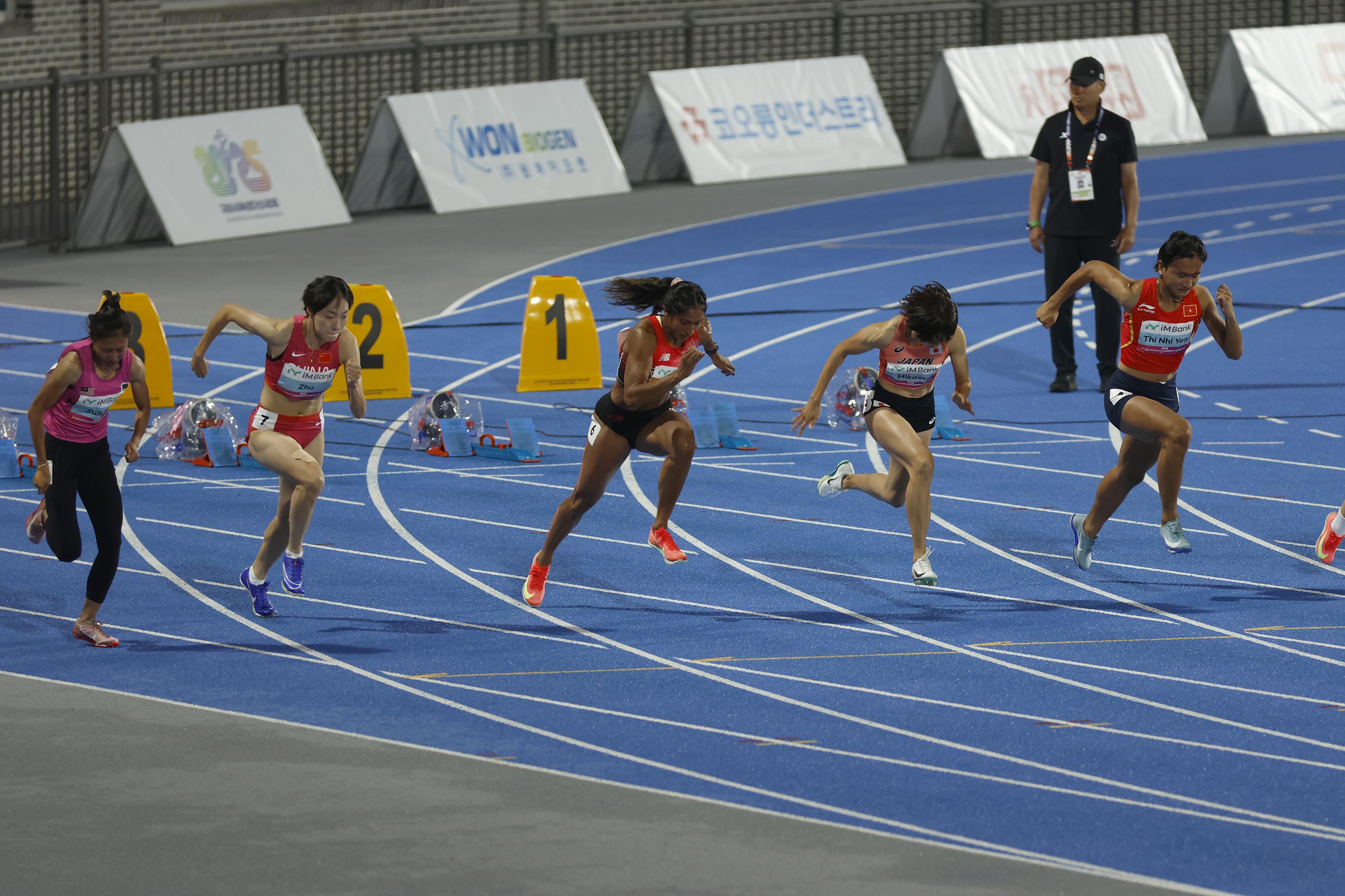 Singapore’s Shanti Pereira wins 100m silver at the Asian Athletics Championships