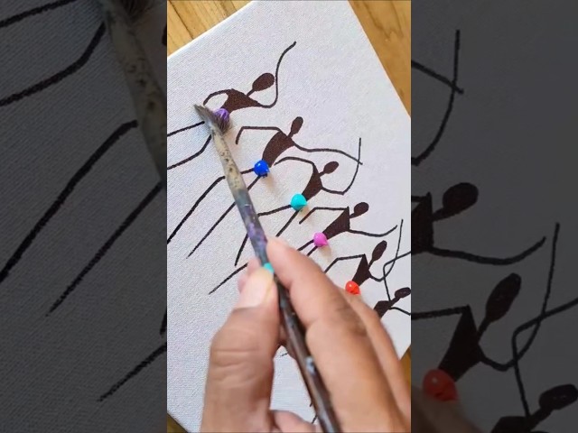 Dancing Figures In Few Seconds 💃💃💃 #easyart #art #diy #shorts #viralvideo