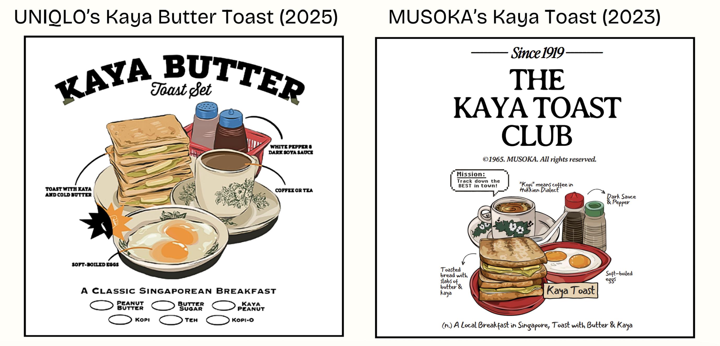 Uniqlo’s local food tees draw buzz for looking ‘eerily similar’ to Singapore brand Musoka Club