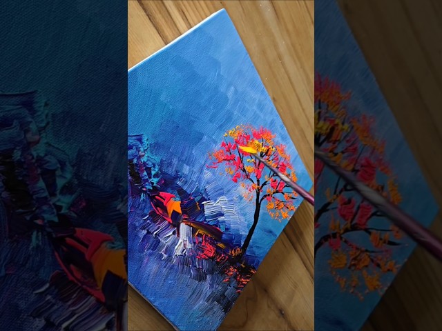 Simple Acrylic Painting Idea 🎨✨️ #acrylicpainting #easyart #art #shorts