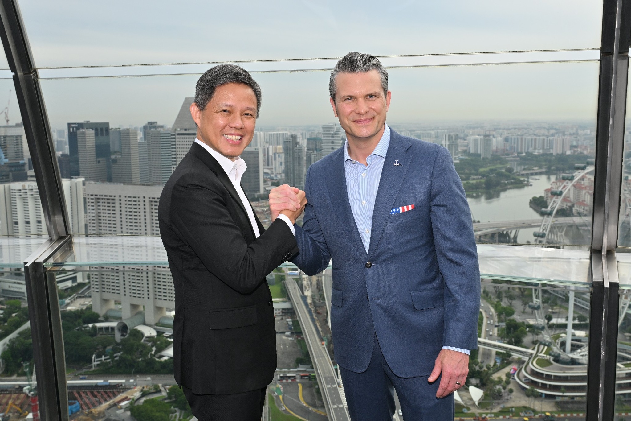 US Defence Secretary Pete Hegseth meets Defence Minister Chan Chun Sing