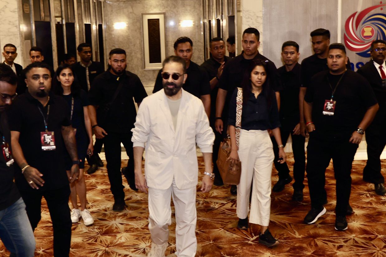 Indian actor Kamal Haasan is open to filming in Malaysia as he arrives in KL for promo tour of new movie ‘Thug Life’