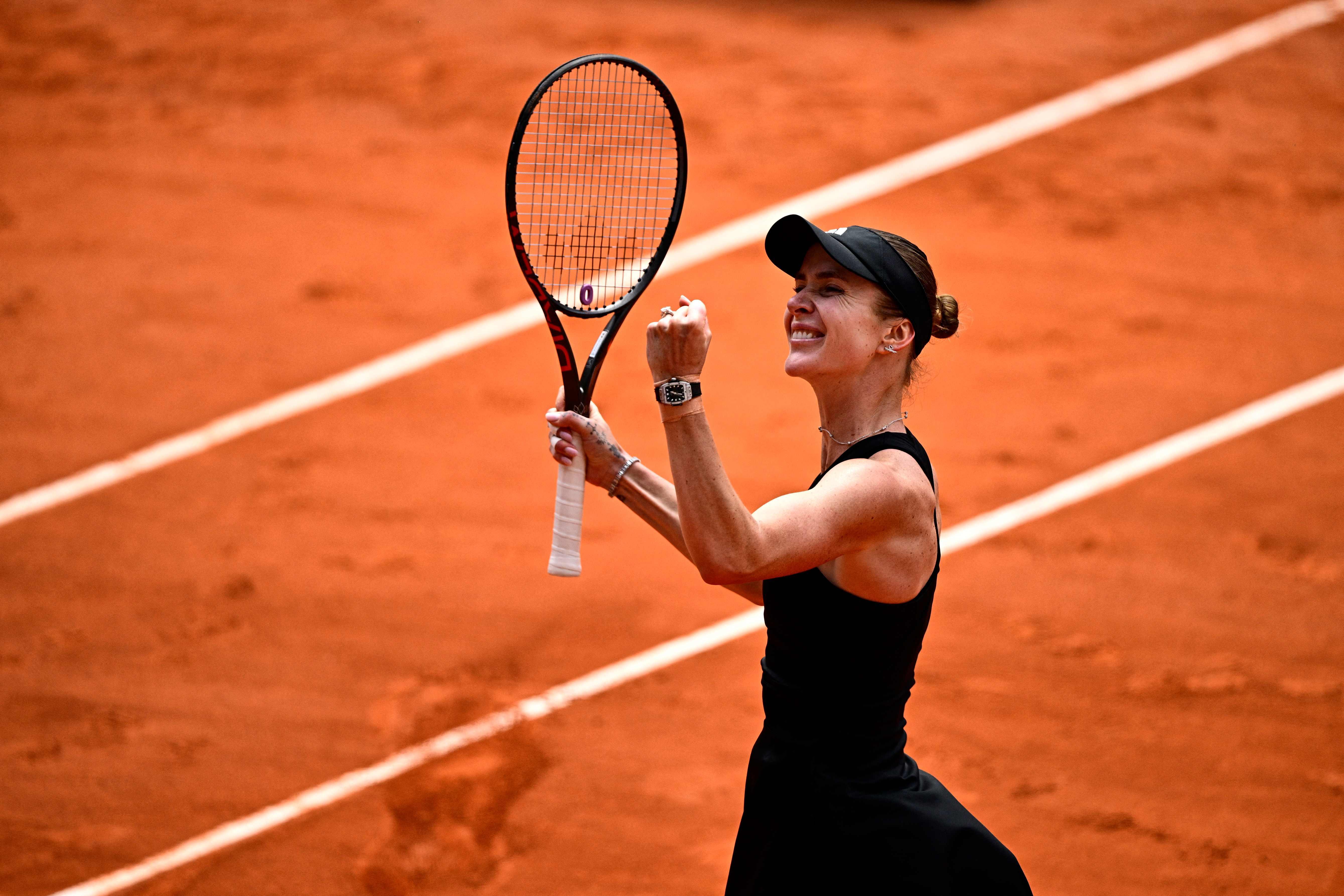 Elina Svitolina saves match points to beat Jasmine Paolini and book French Open quarter-final with Iga Swiatek