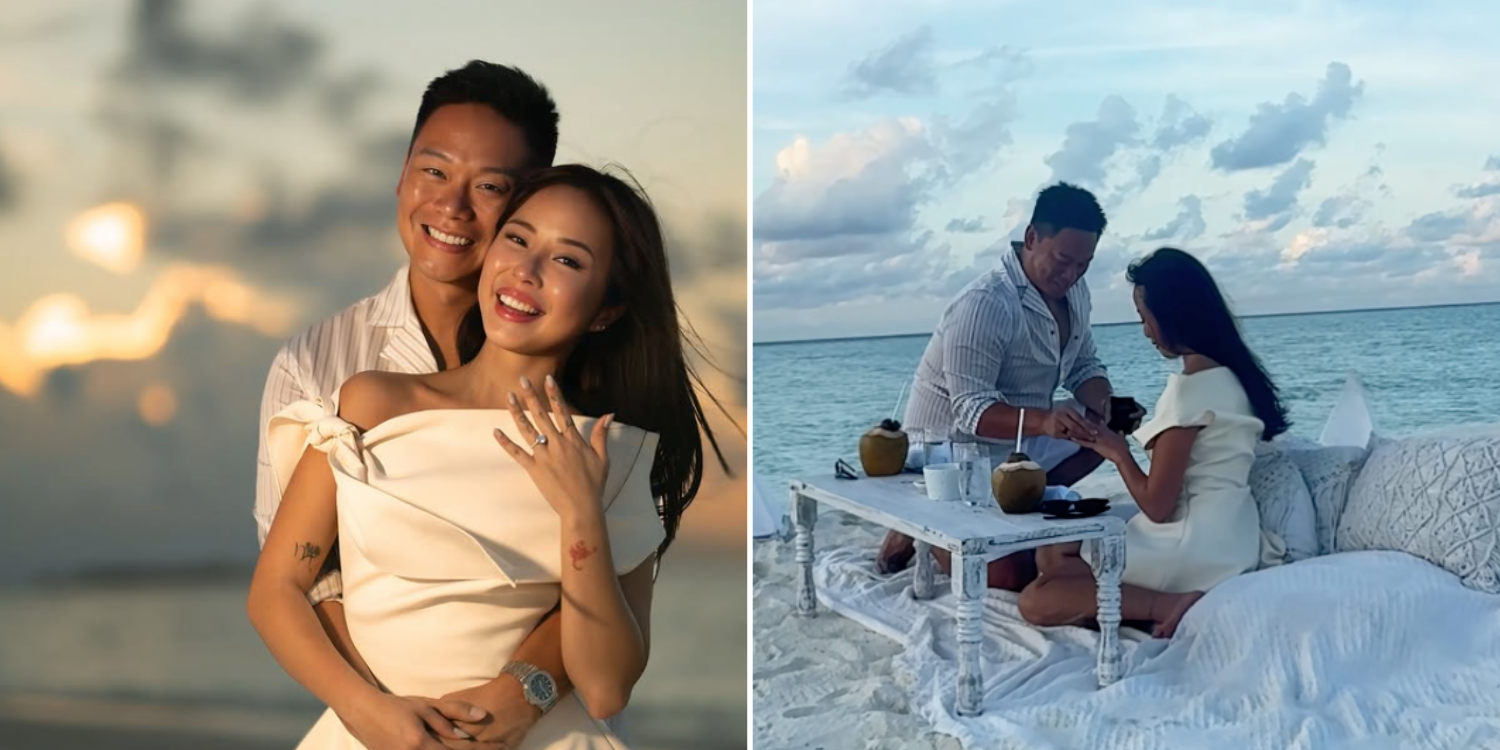 Zouk CEO Andrew li proposes to 987fm DJ germaine tan during romantic Maldives getaway