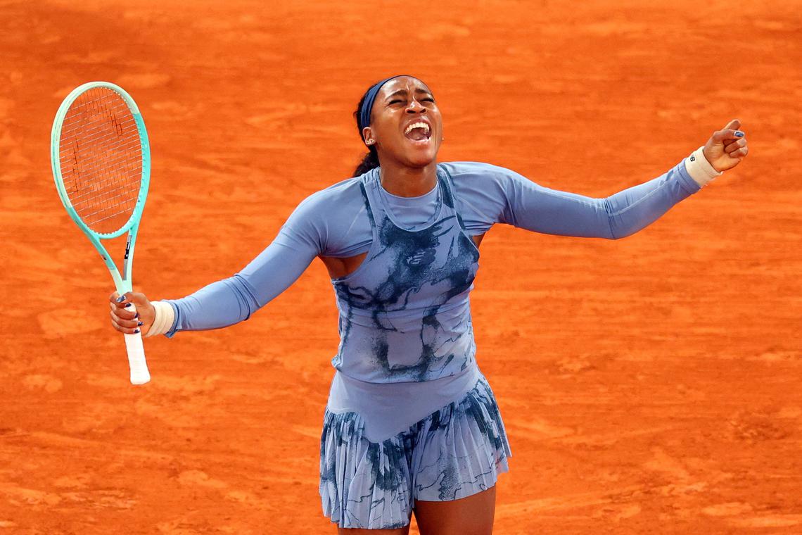 Blunder fest as Gauff downs Keys to reach last four in Paris