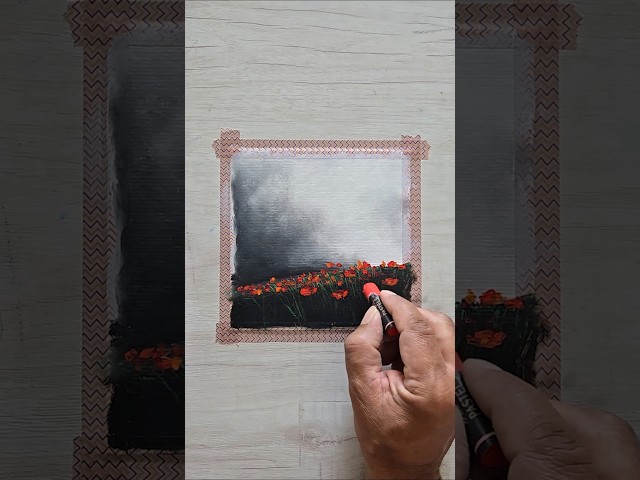 Easy Oil Pastel Art #art #easyart #oilpastel #shorts