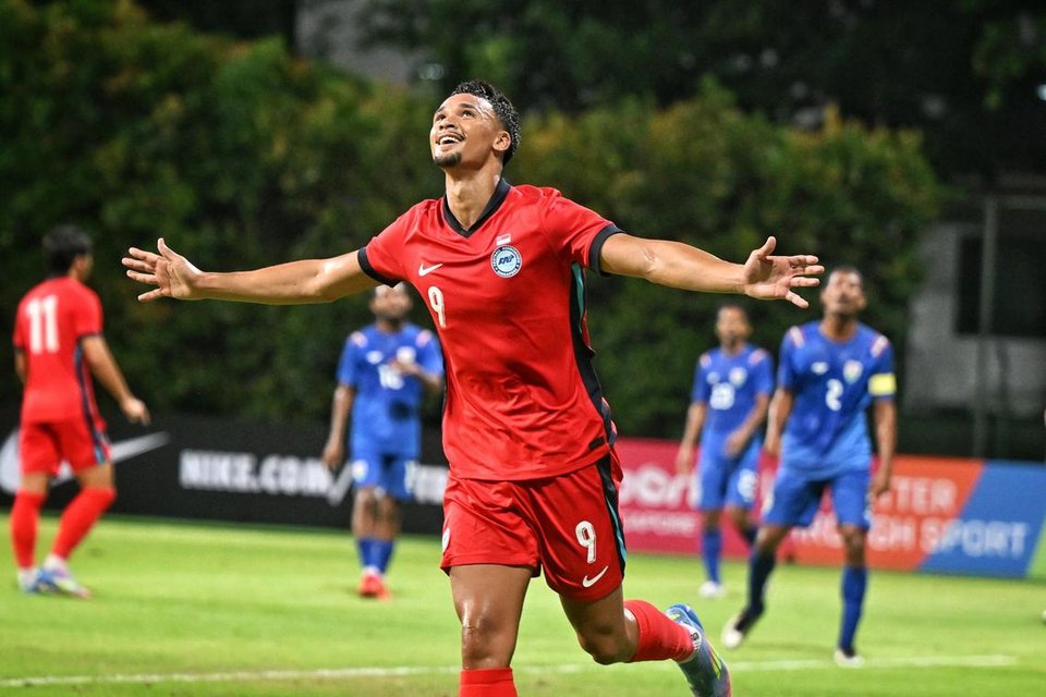 Ikhsan Fandi brace helps Lions end six-match winless run with 3-1 victory over the Maldives