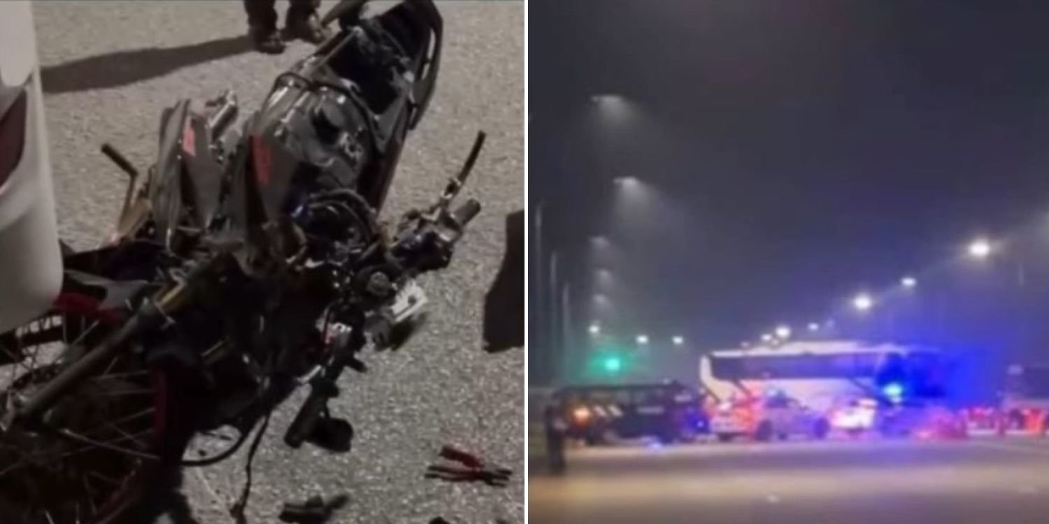 Motorcyclist sent to hospital after collision with bus along lim chu kang road, driver arrested