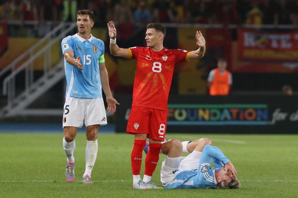 Late equaliser sees North Macedonia hold Belgium to draw
