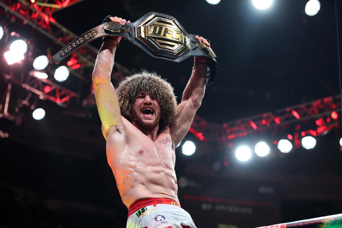 Mixed Martial Arts-Dvalishvili, Harrison win bantamweight belts at UFC 316
