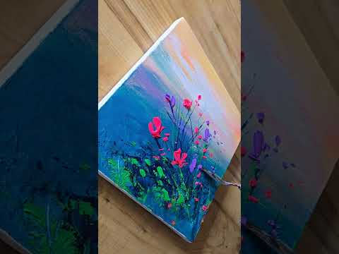 Abstract Floral Art #acrylicpainting #art #shorts