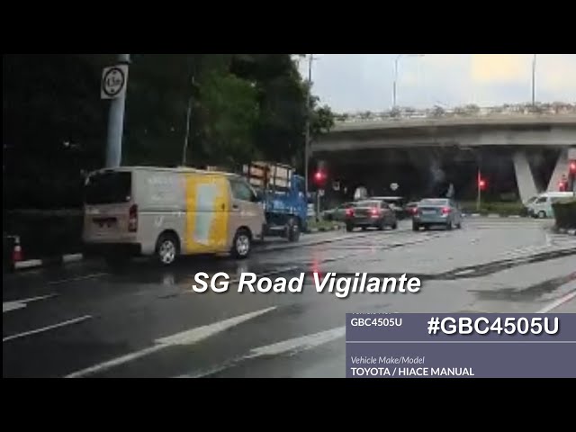 macpherson toyota hiace signal right, swerve towards left and rear ended lorry