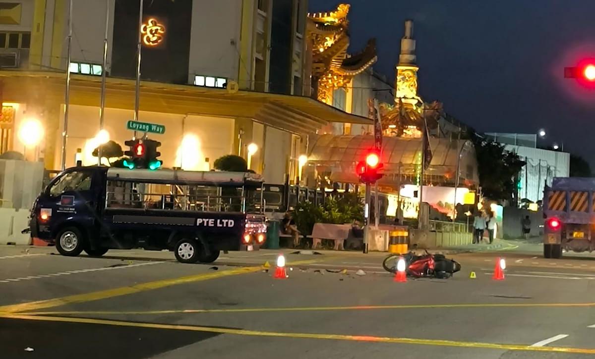 Motorcyclist dies after collision with lorry in Loyang; 2nd fatal accident at junction in 6 months