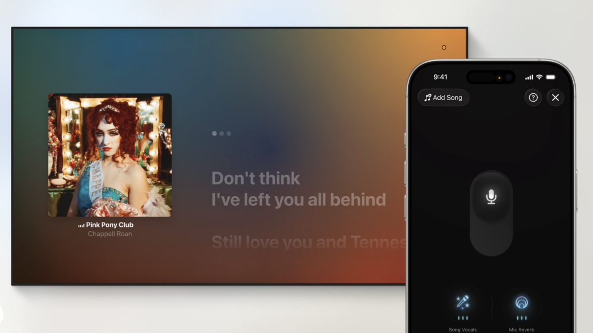 The iPhone is your karaoke mic in tvOS 26's Apple Music Sing