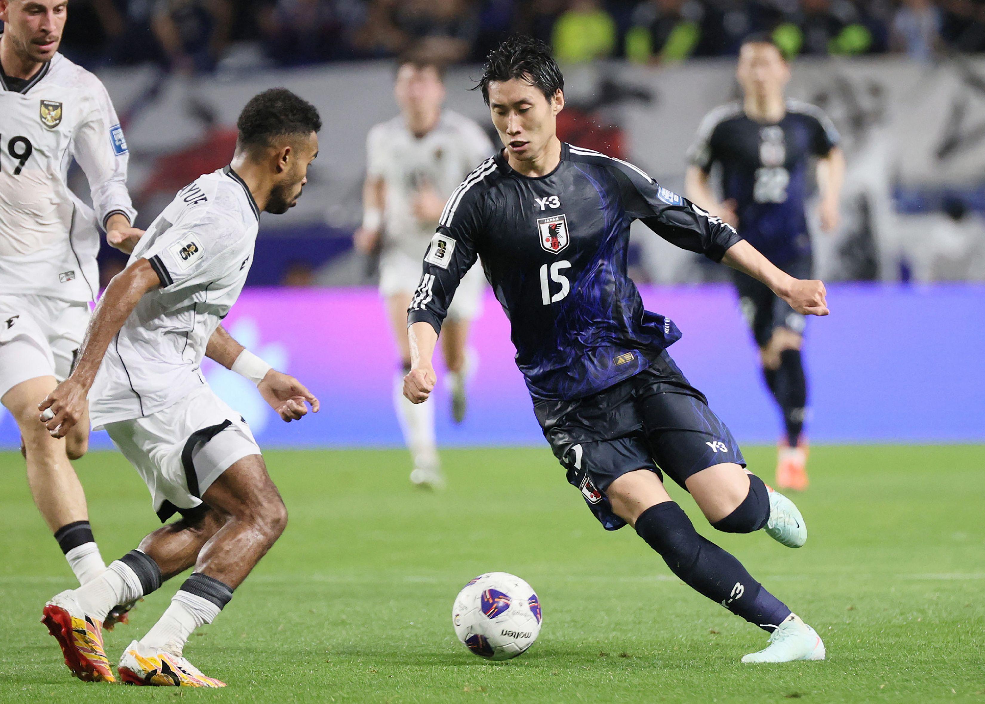 Crystal Palace’s Daichi Kamada hits double as Japan thrash Indonesia 6-0