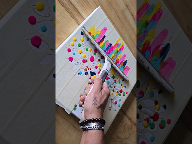 Easy art in seconds using Masking Tape #easyart #art #diy #shorts