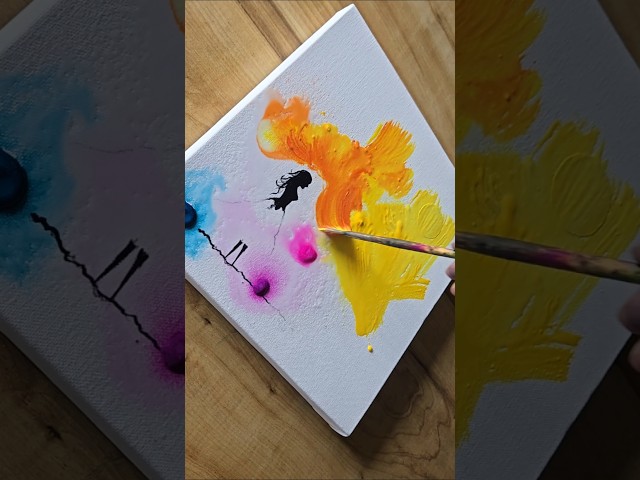 Amazing art 🎨💃✨️ #acrylicpainting #art #diy #shorts