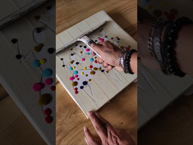 Easy art 🎨✨️ Dancing Figures 💃💃💃💃#art #easyart #diy #shorts