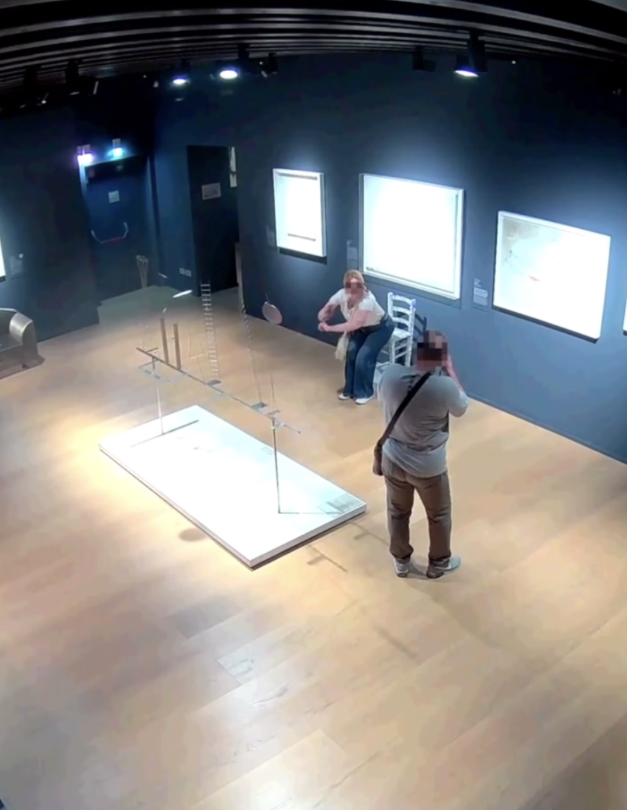 Tourist Pretends to Sit on Swarovski Crystal Van Gogh Tribute Chair, Slips and Breaks It