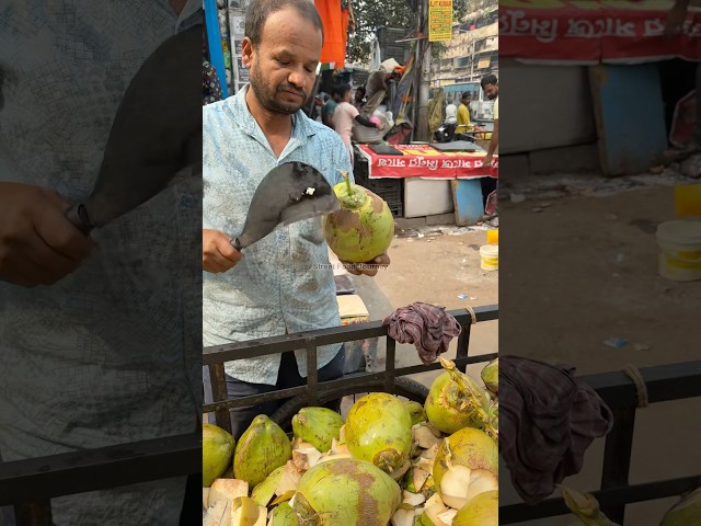 How To Cut Coconut For Take Away - Fruit Cutting Skills