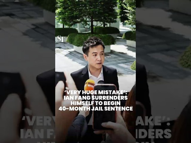 ‘Very huge mistake’: Ian Fang surrenders himself to begin 40-month jail sentence