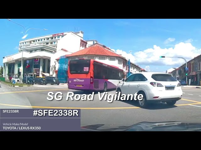lexus from extreme right lane cut across lanes to turn left