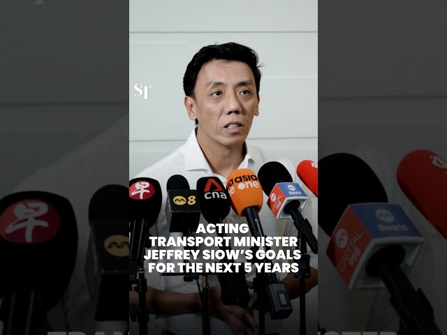 Acting Transport Minister Jeffrey Siow’s goals for the next 5 years